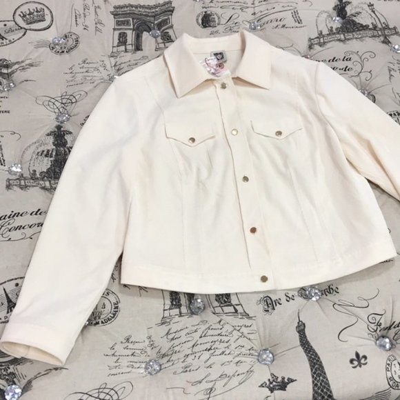 Anne Klein Corduroy Trucker Jacket - Picture 3 of 9